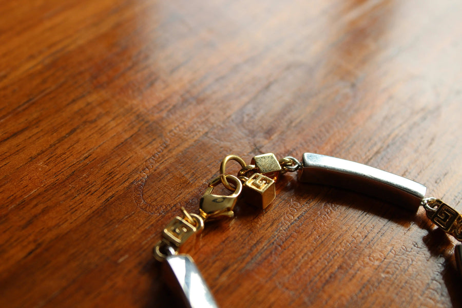 1990s Vintage Givenchy Bracelet Bracelet Jagged Metal 