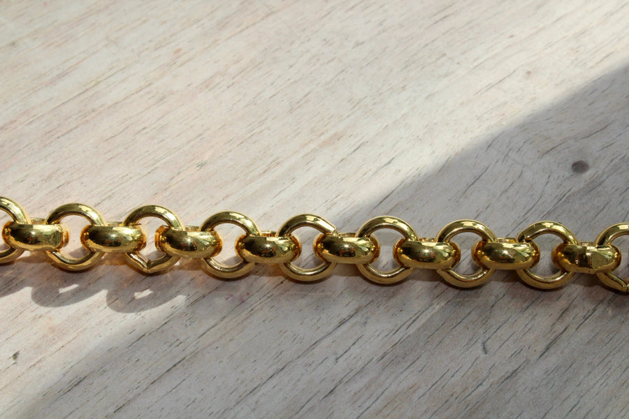 Chanel Necklace Vintage 1990s, Chunky Chain Necklace Jagged Metal 
