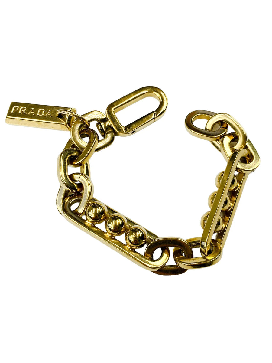 Prada Chunky Chain Bracelet Bracelet Jagged Metal 