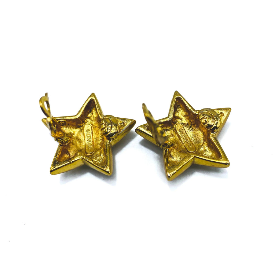 RESERVED Vintage Valentino Earrings 1990s Earrings Jagged Metal 