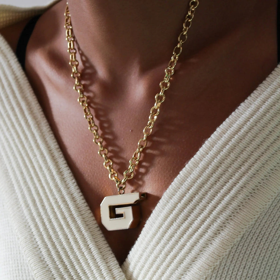 Re-engineered Vintage Givenchy Whistle Keychain 1970s - 1979 Collection Necklace Jagged Metal 