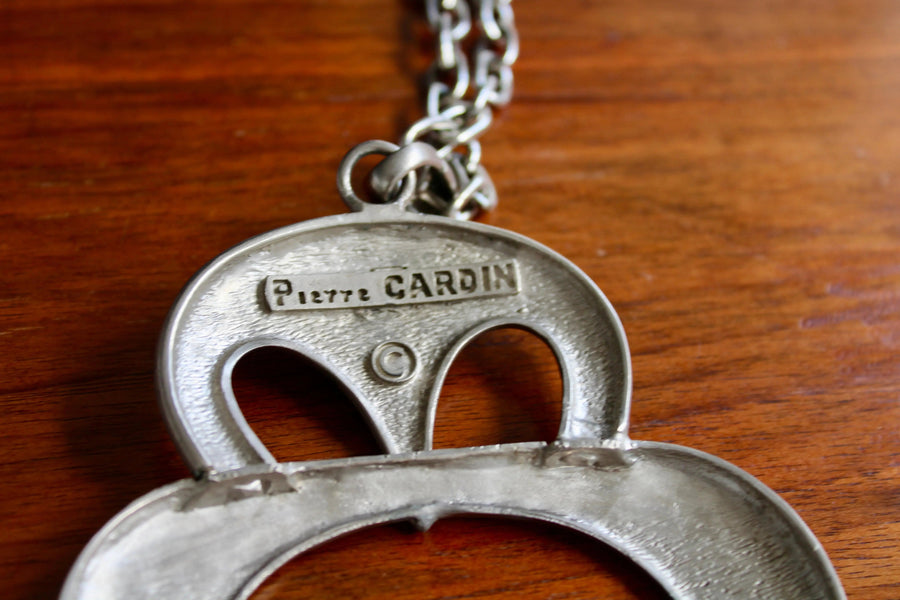 Vintage 1960s Pierre Cardin Owl Necklace Necklaces Jagged Metal 
