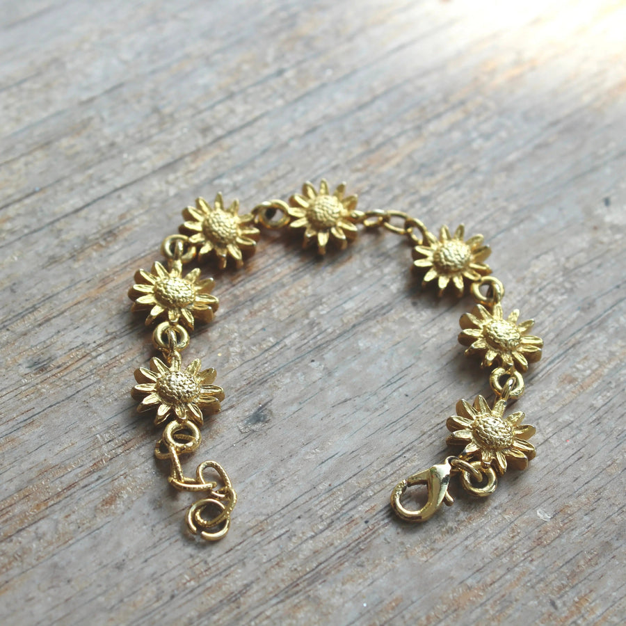 Vintage 1980s Daisy Bracelet Bracelets Jagged Metal 