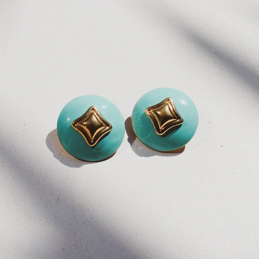 Vintage 1980s Earrings for Pierced Ears Earrings Jagged Metal 