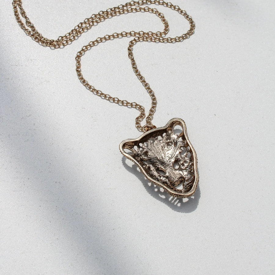 Vintage 1980s Leopard Necklace, Avon Necklace Jagged Metal 