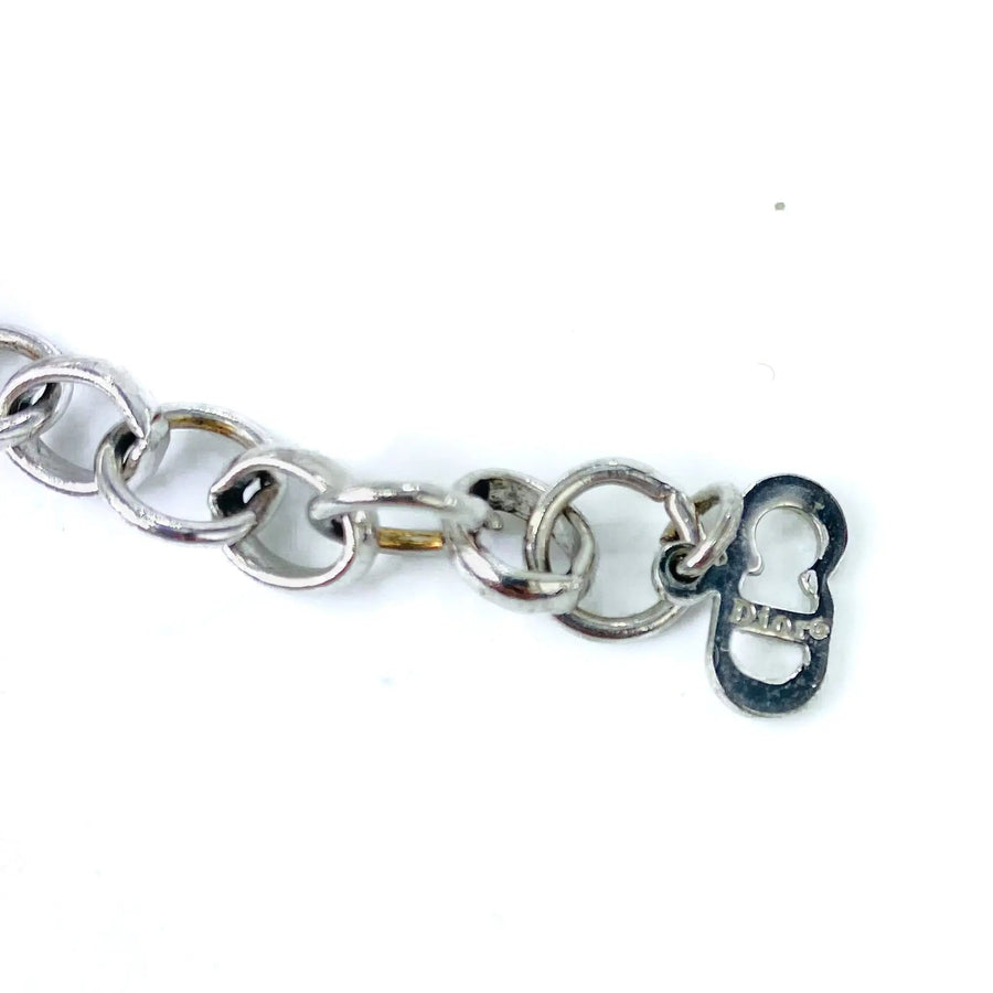 Vintage Dior Bracelet Y2K John Galliano Era Silver Plated Bracelets Jagged Metal 
