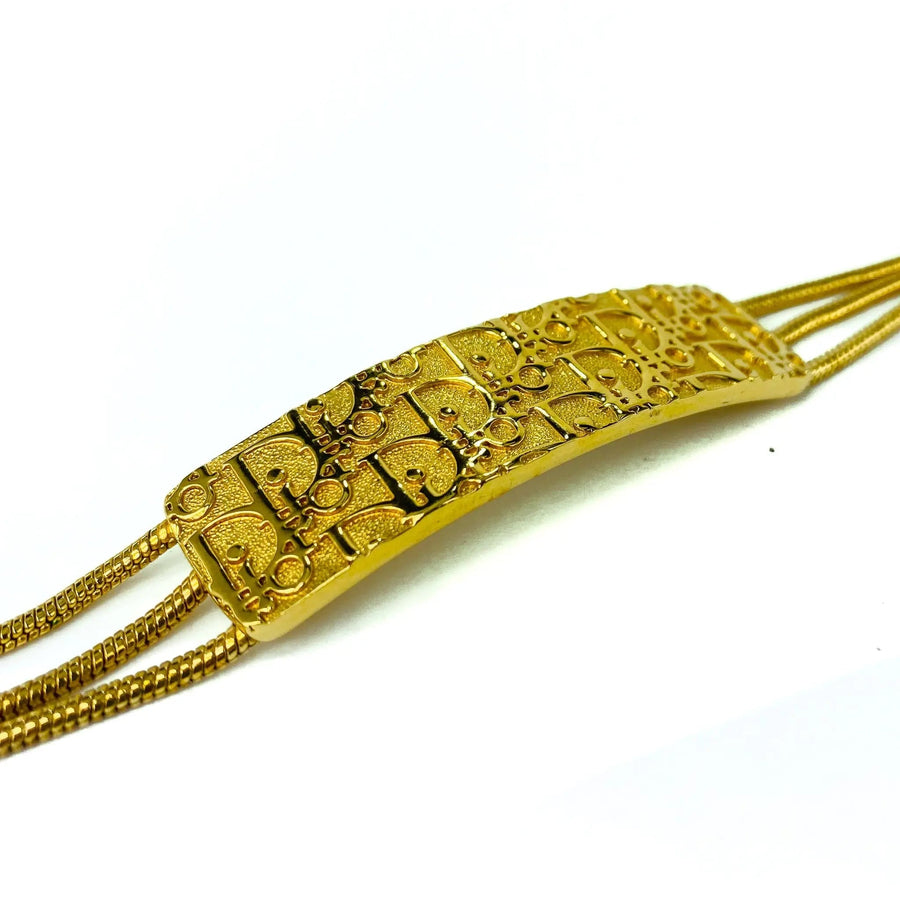 Vintage Dior Choker Necklace, Y2K Galliano Era Trotter design Necklaces Jagged Metal 