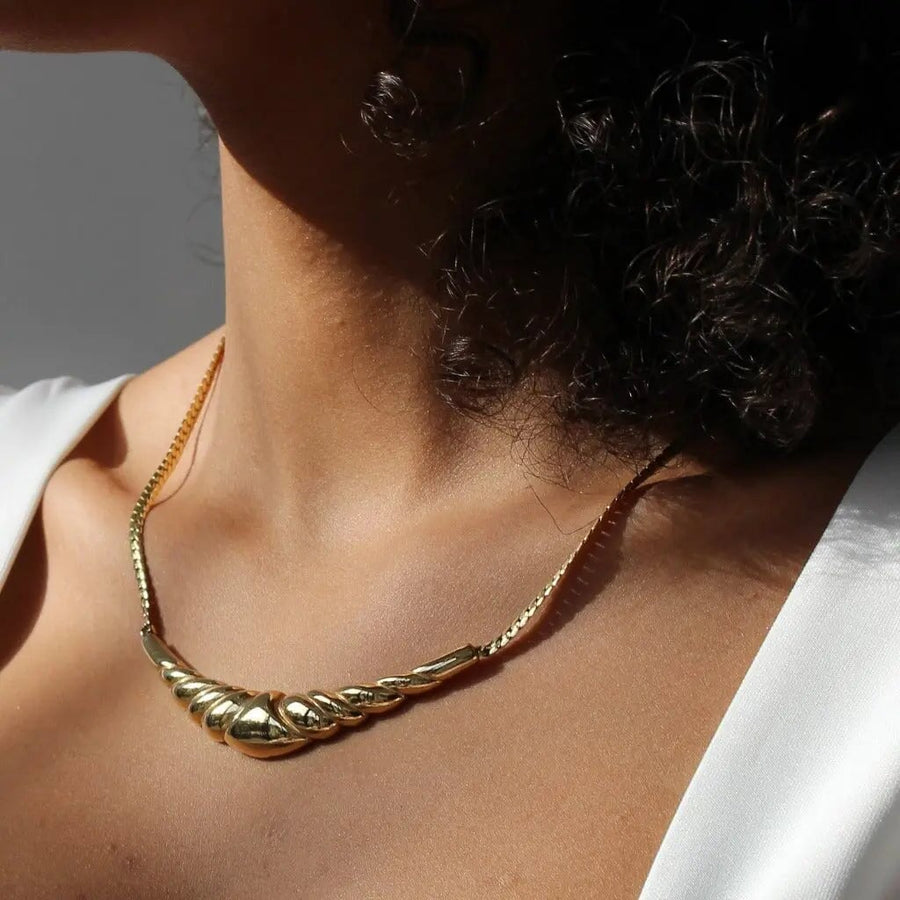 Vintage Dior Necklace, 1980s Necklaces Jagged Metal 