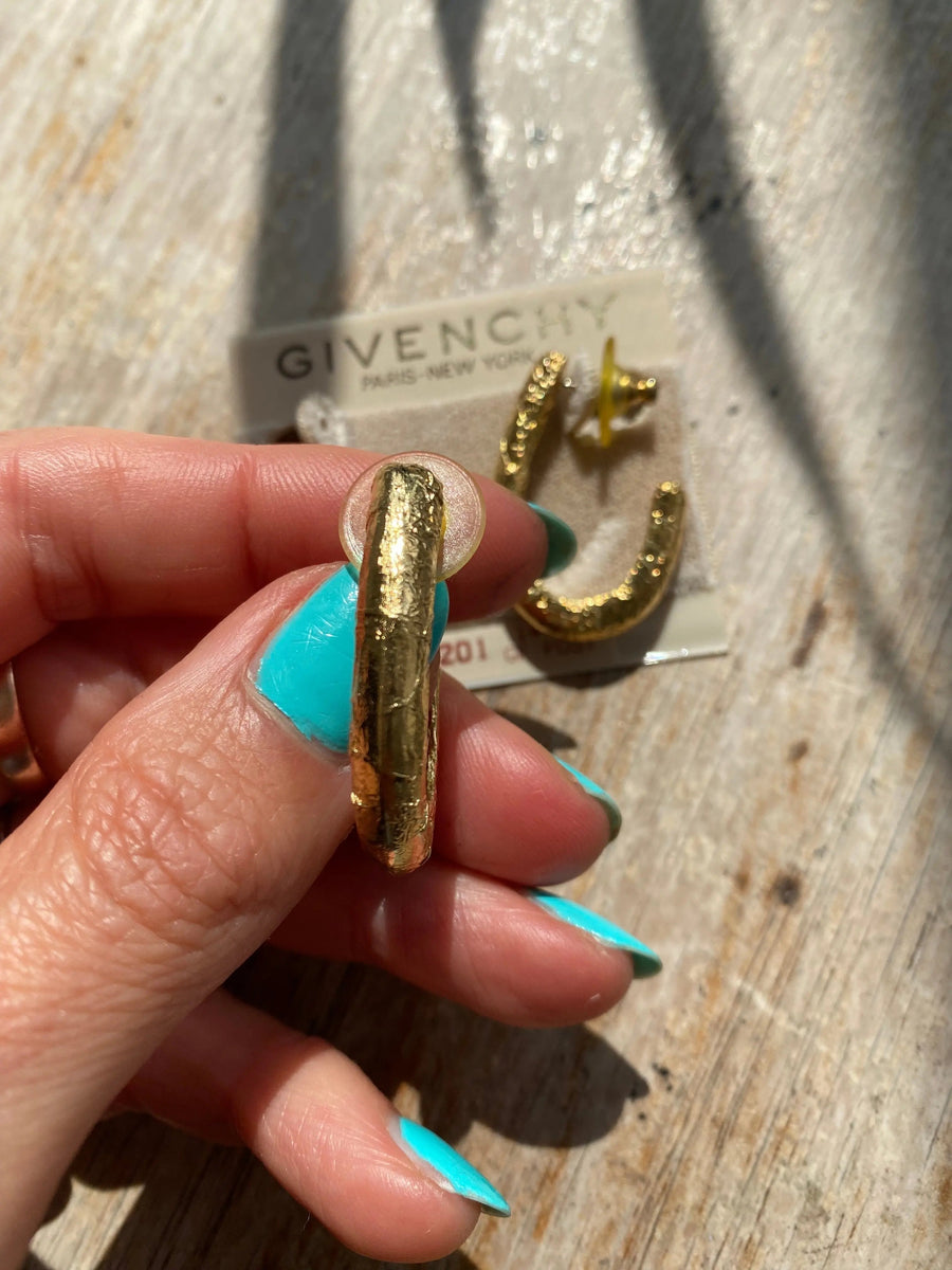 Givenchy Earrings 1980s Vintage, for pierced ears Earrings Jagged Metal 