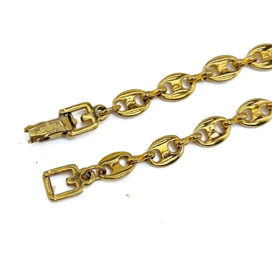 Vintage Givenchy Bracelet 1980s Necklace Jagged Metal 