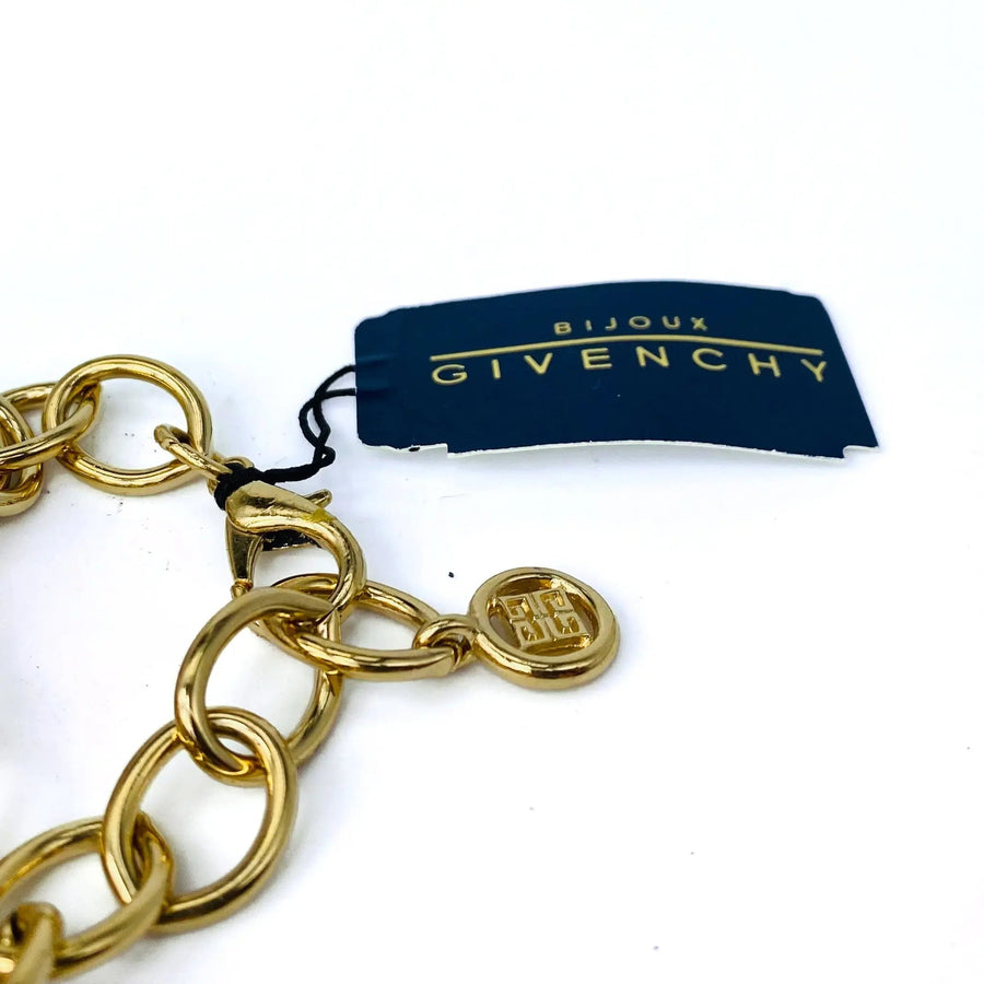 Vintage Givenchy Charm Bracelet 1980s Bracelets Jagged Metal 