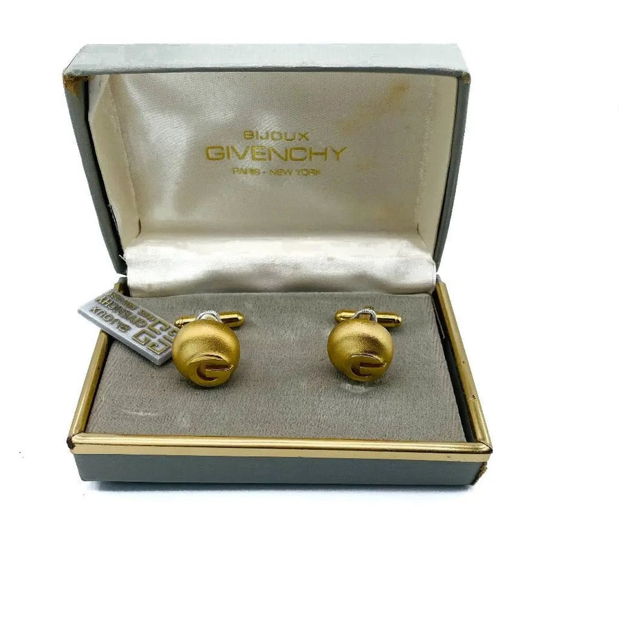 Vintage Givenchy Cufflinks 1970s Cufflinks Jagged Metal 