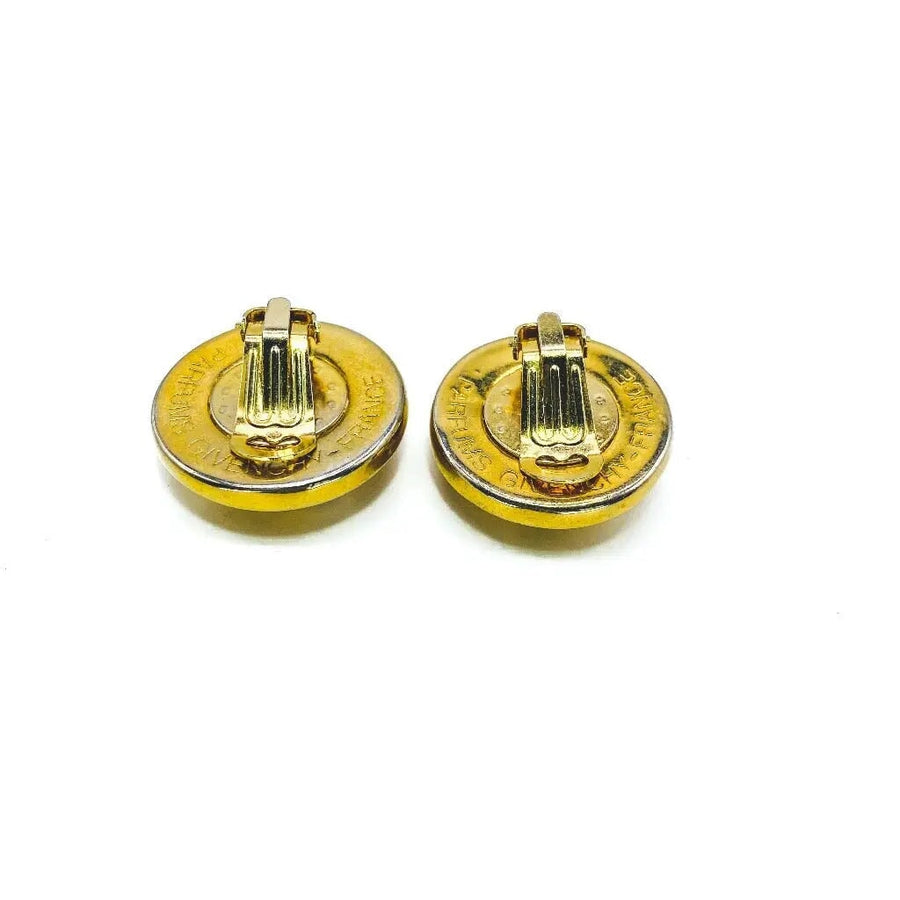 Vintage Givenchy Earrings 1980s Clip On Earrings Jagged Metal 