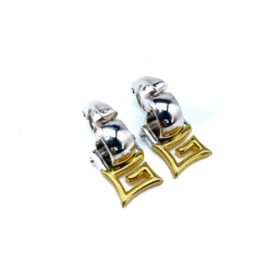 Vintage Givenchy Earrings 1980s Earrings Jagged Metal 