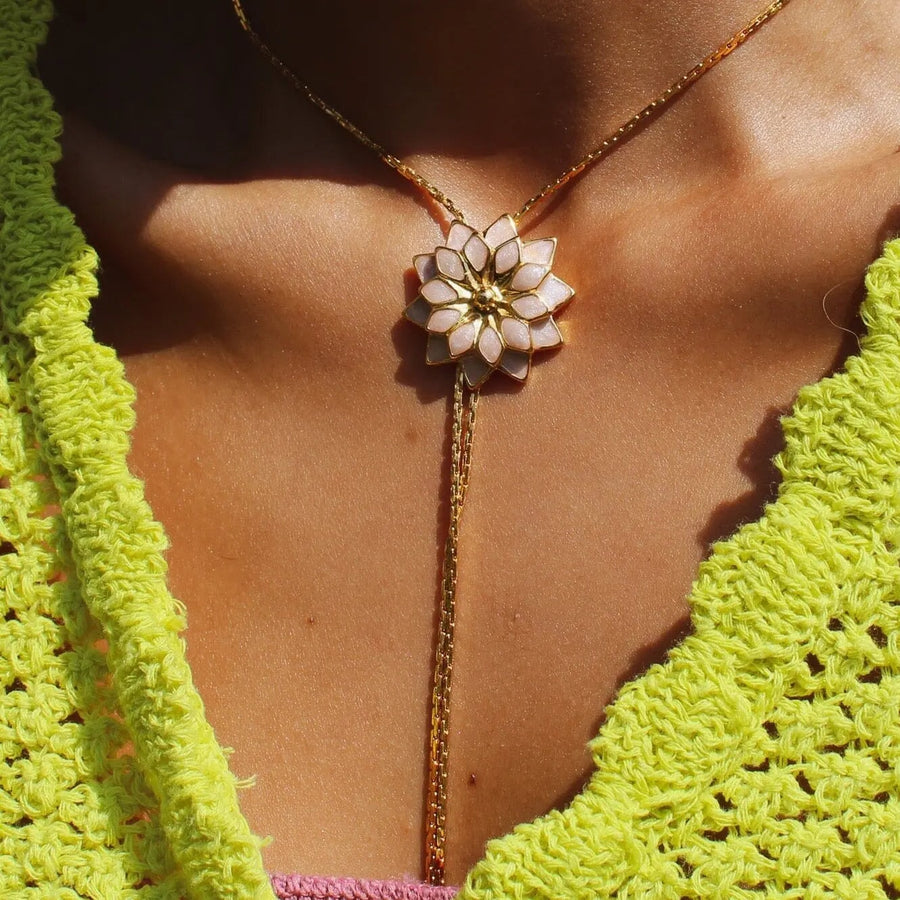Vintage Lariat 1970s Necklace - 18 Carat Gold Plated, Vintage Deadstock Necklace Jagged Metal 