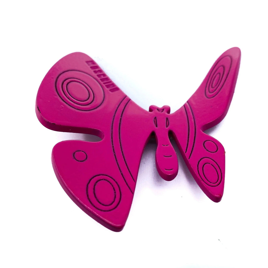 Vintage Moschino Butterfly Brooch, 1990s Brooch Jagged Metal 