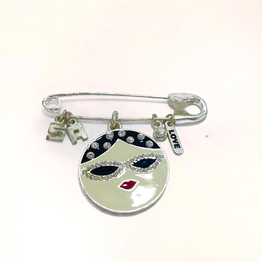 Vintage Sonia Rykiel Silver Plated Pin Brooch Brooches & Lapel Pins Jagged Metal 