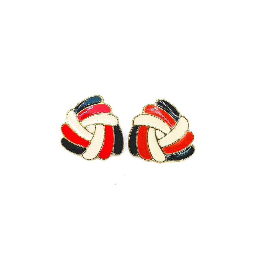 Vintage Trifari Earrings 1970s Earrings Jagged Metal 